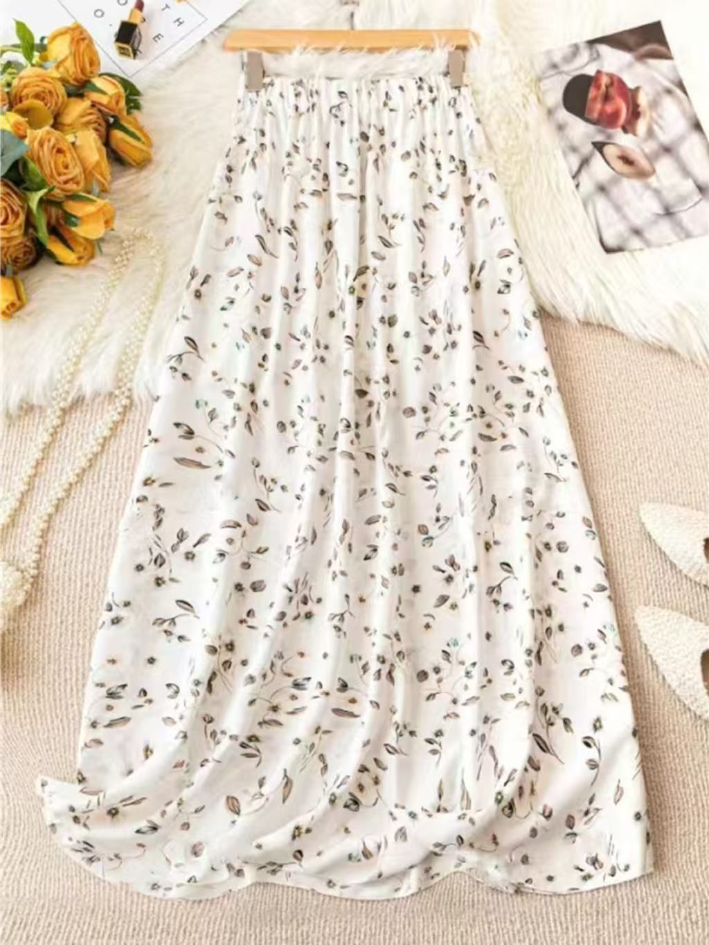 New Womens Floral Print Mini Skirt