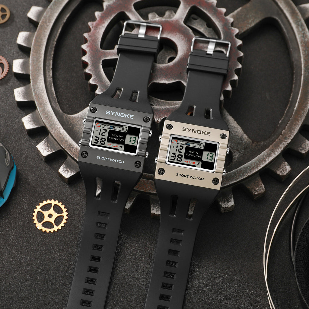 Reloj inteligente deportivo de aleación para hombre con pantalla grande y diseño resistente al agua.