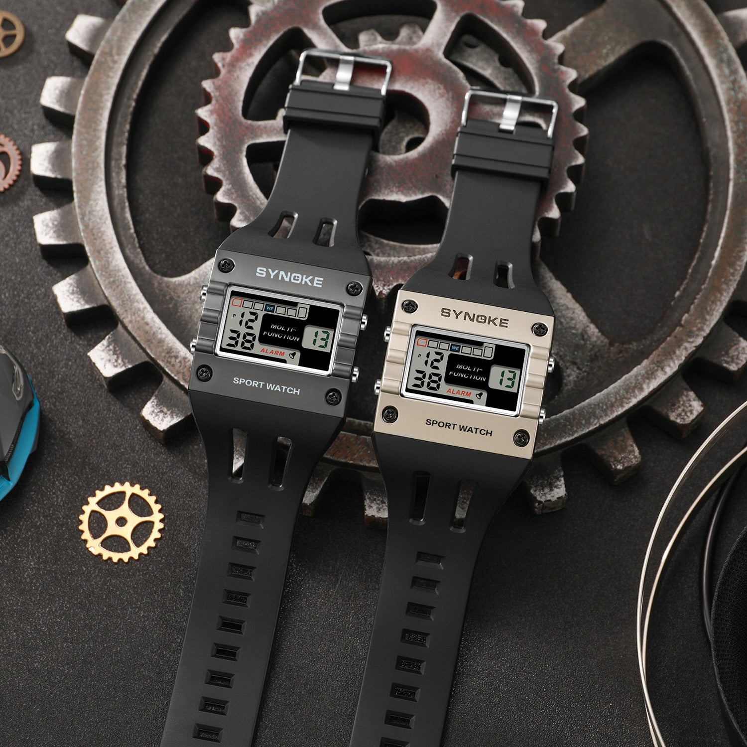 Reloj inteligente deportivo de aleación para hombre con pantalla grande y diseño resistente al agua.