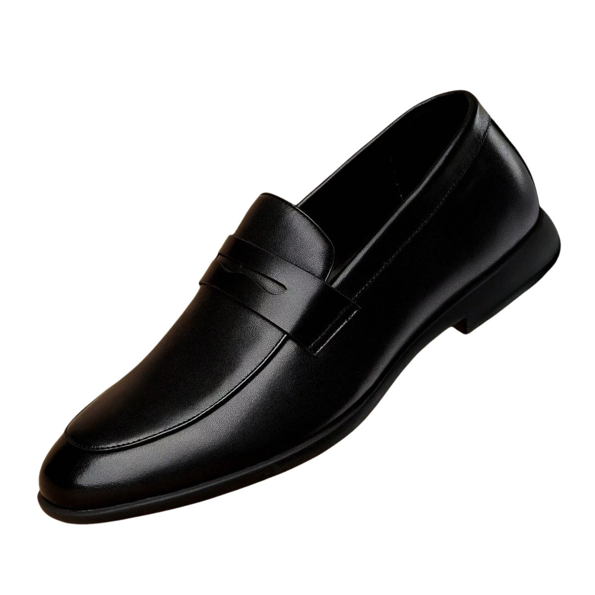 Mens Casual Breathable Leather Shoes With Soft Soles