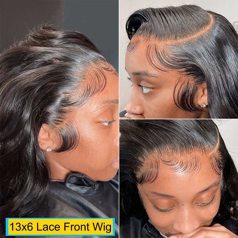 Pelucas de cabello humano con ondas corporales y encaje frontal completo de 360 ​​grados