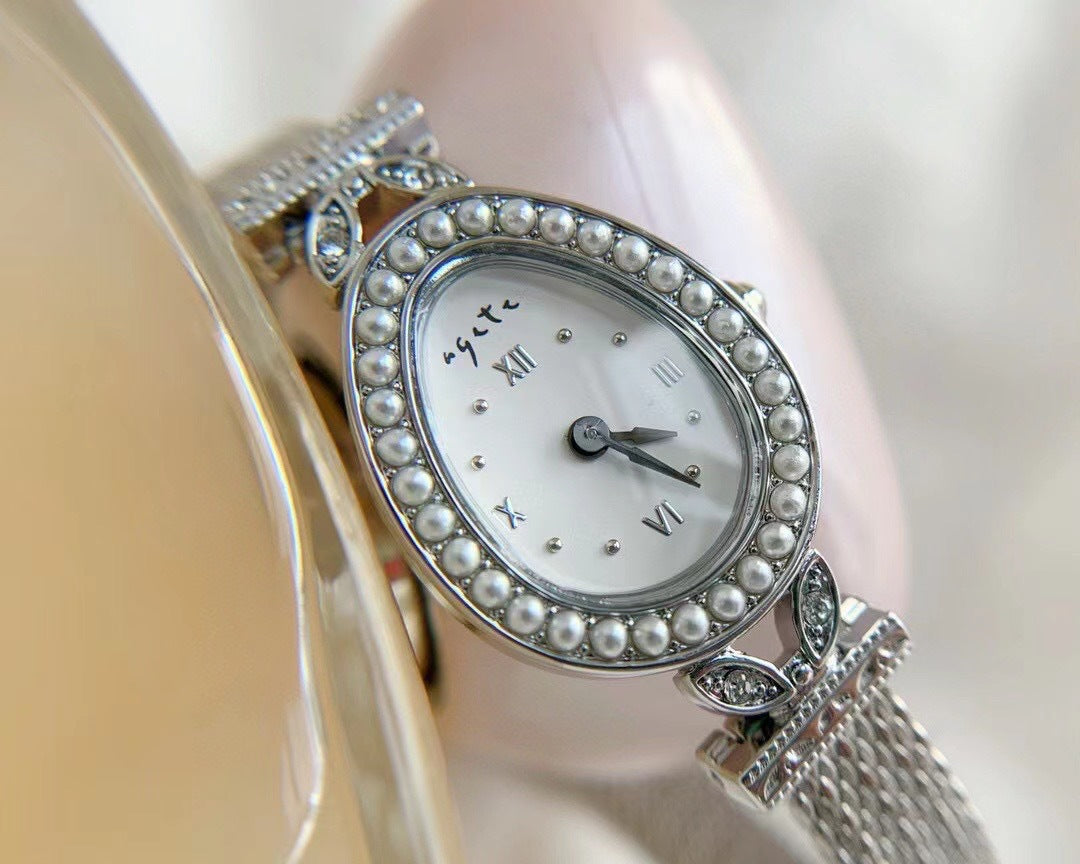 Reloj cuadrado vintage para mujer: un delicado diseño mini cuadrado con motivo de gavilla de trigo.