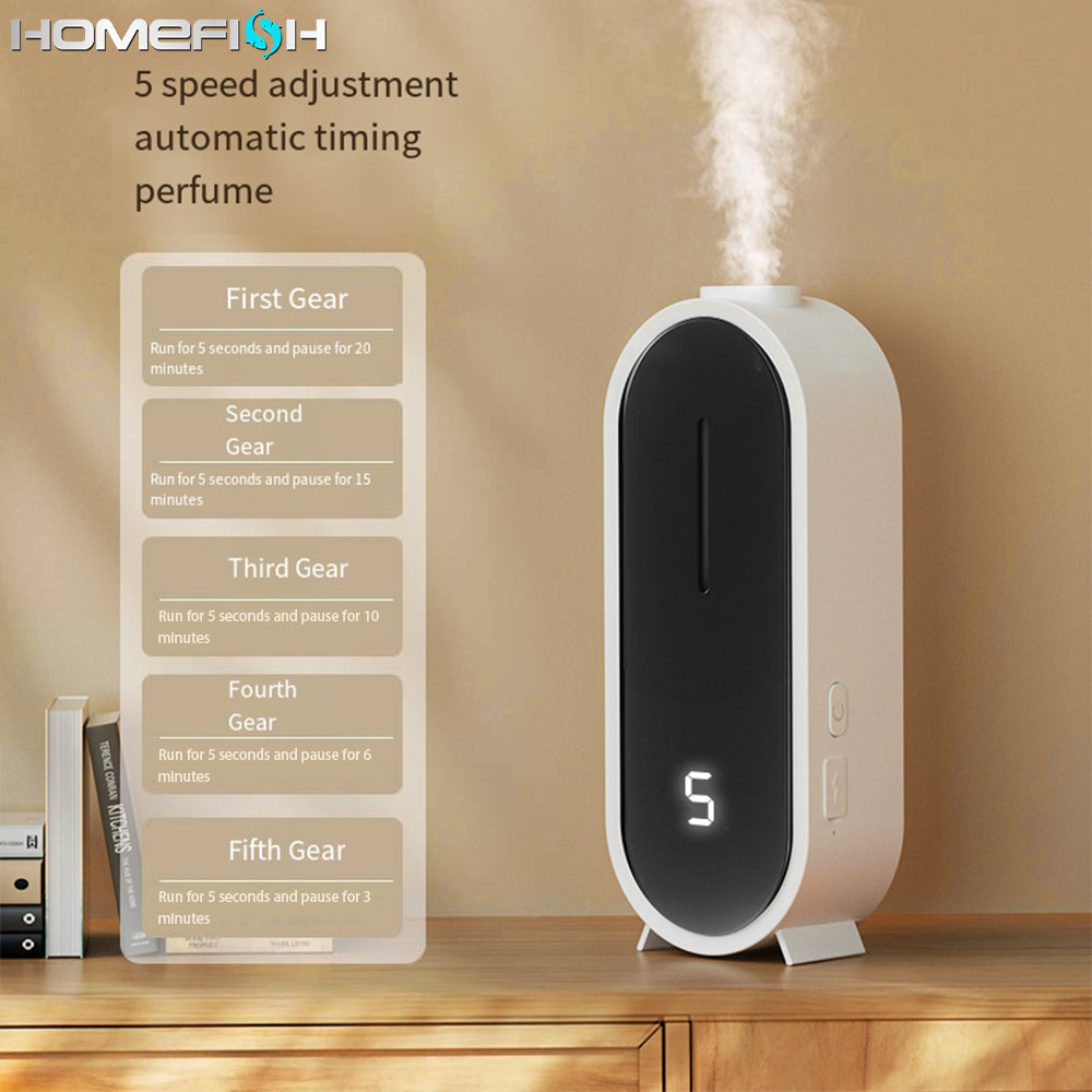 Máquina automática de aromaterapia y fragancias para escritorio, sin dejar rastro, para montaje en pared, para hotel, hogar y eliminación de olores.