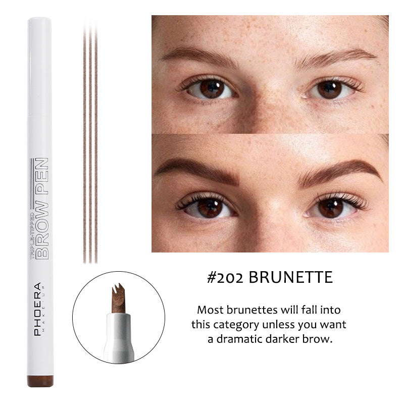 New Long Lasting Ultra-Fine Four-Comb Eyebrow Pencil