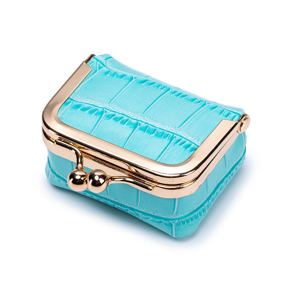 Cartera de cuero creativa de estilo japonés con estampado para monedas