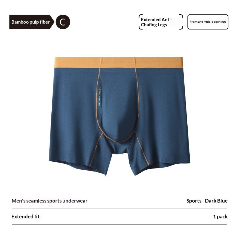 Ropa interior deportiva de fibra de pulpa de bambú para hombre de longitud extendida