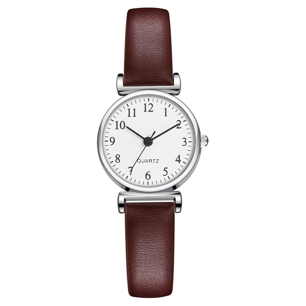 Reloj de cuarzo para estudiantes, pequeño y sencillo, con correa fina.