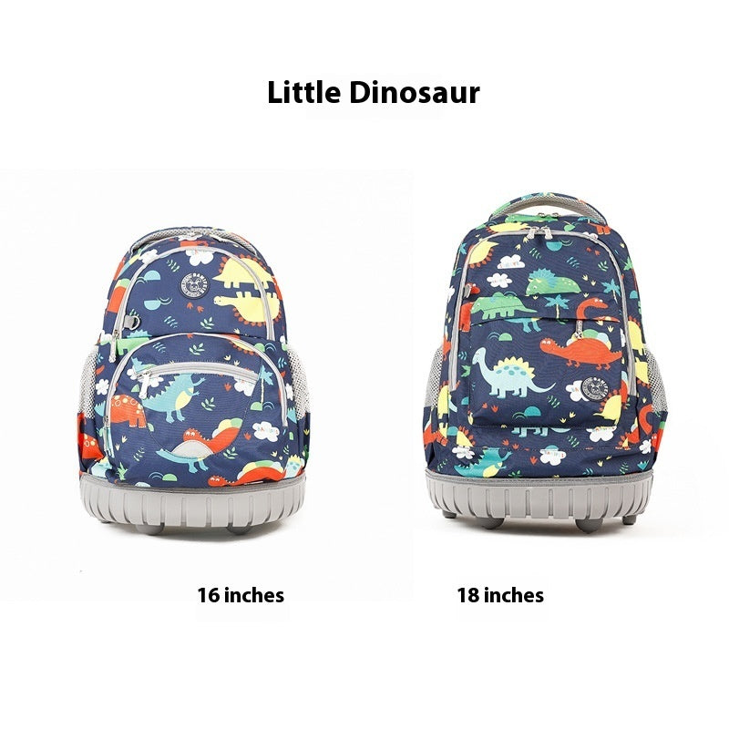 Mochila escolar con ruedas para niños, estilo coreano