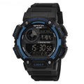 Reloj digital multifuncional, resistente al agua y luminoso de una sola pantalla para deportes.