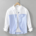 Mens Patchwork Long Sleeve Top