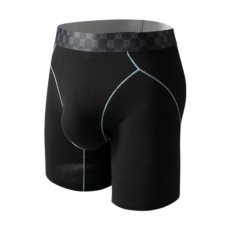 Ropa interior antirozaduras de fibra de bambú para hombre, pantalones cortos transpirables y holgados de cinco puntos.