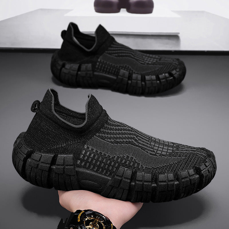 Zapatillas deportivas ligeras y antideslizantes de malla Flyknit para hombre