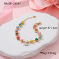 Collar de aceite colorido con forma de corazón de amor y pulsera de acero de titanio