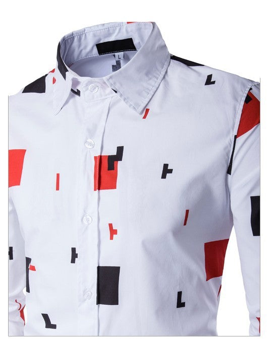Camisa casual de manga larga para hombre