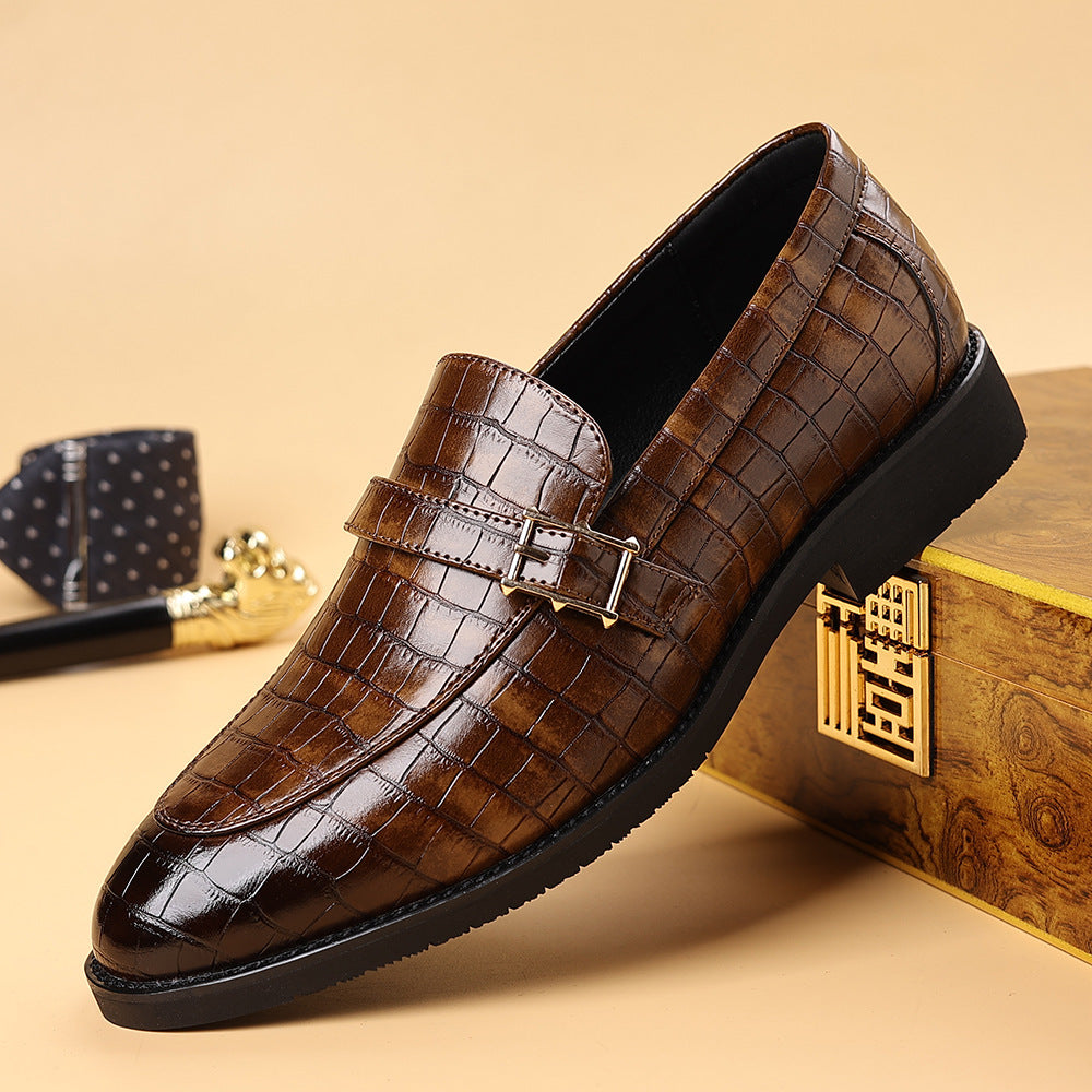 Zapatos casuales elegantes de cuero para hombre en tallas grandes