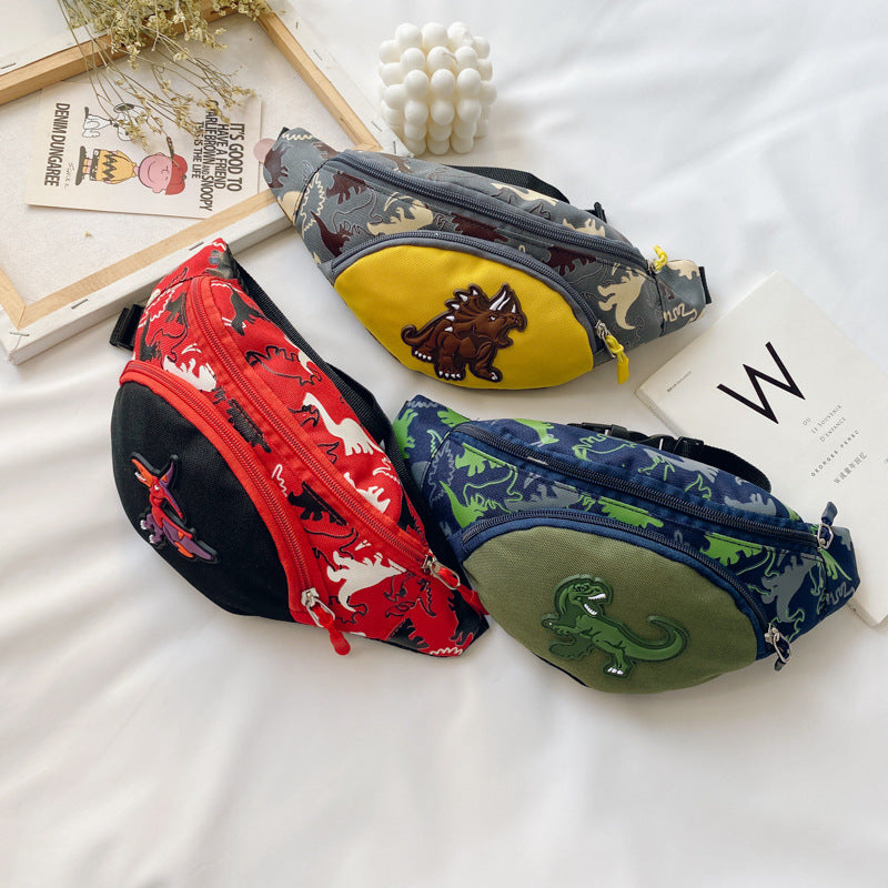Little Boy Chest Waist Bag Cartoon Little Dinosaur Crossbody Bag
