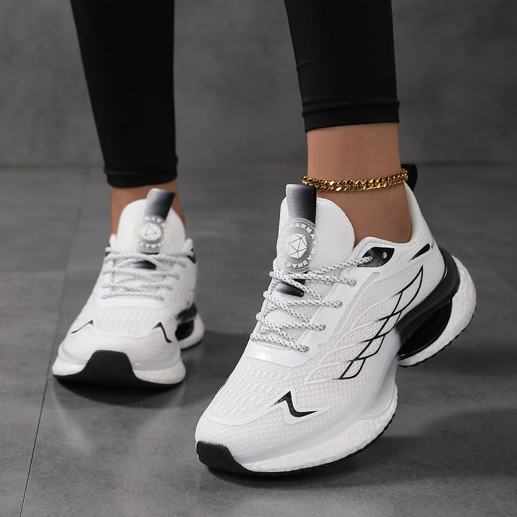 Zapatillas de running ligeras de malla con amortiguación para mujer