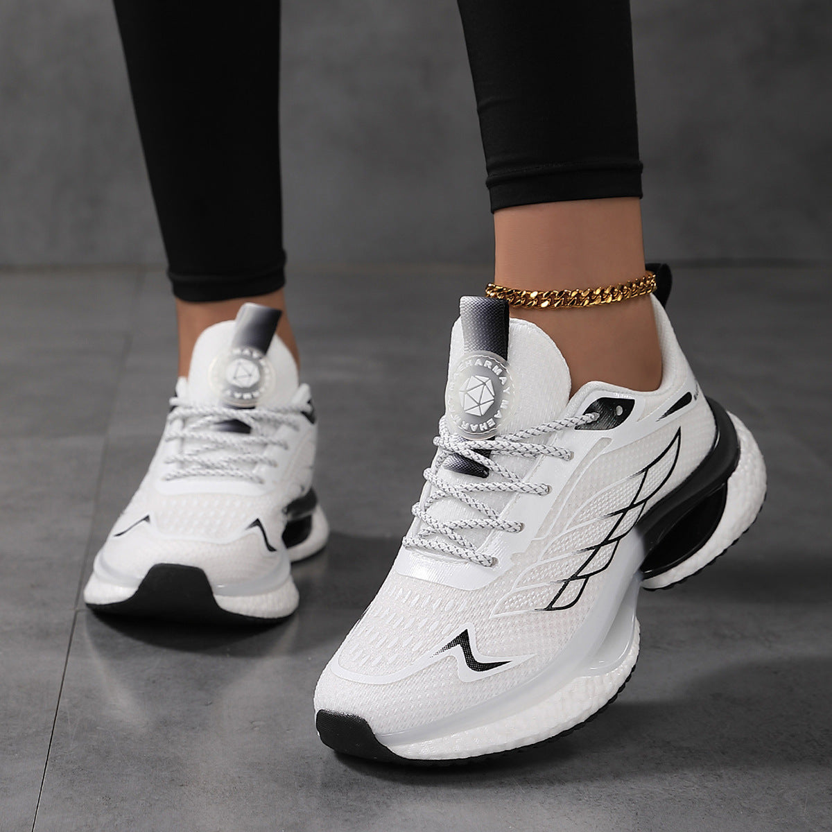 Zapatillas de running ligeras de malla con amortiguación para mujer