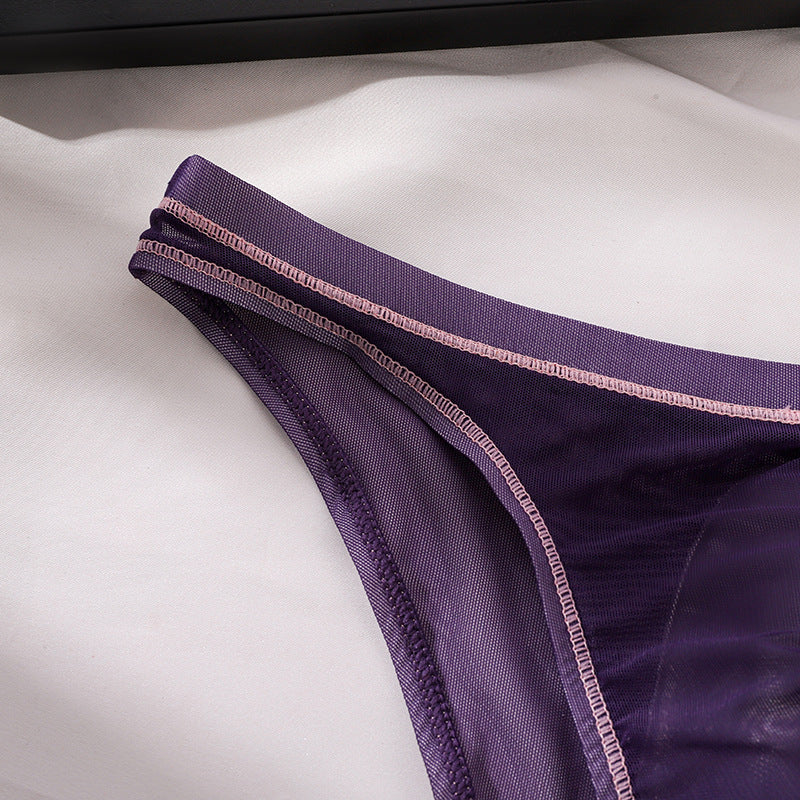 Nueva ropa interior triangular transparente sexy para hombre, cómoda, transpirable y elástica.