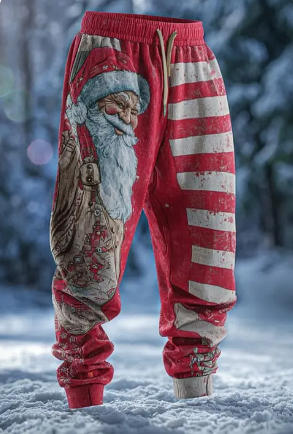 Mens Stylish Casual Printed Drawstring Sweatpants