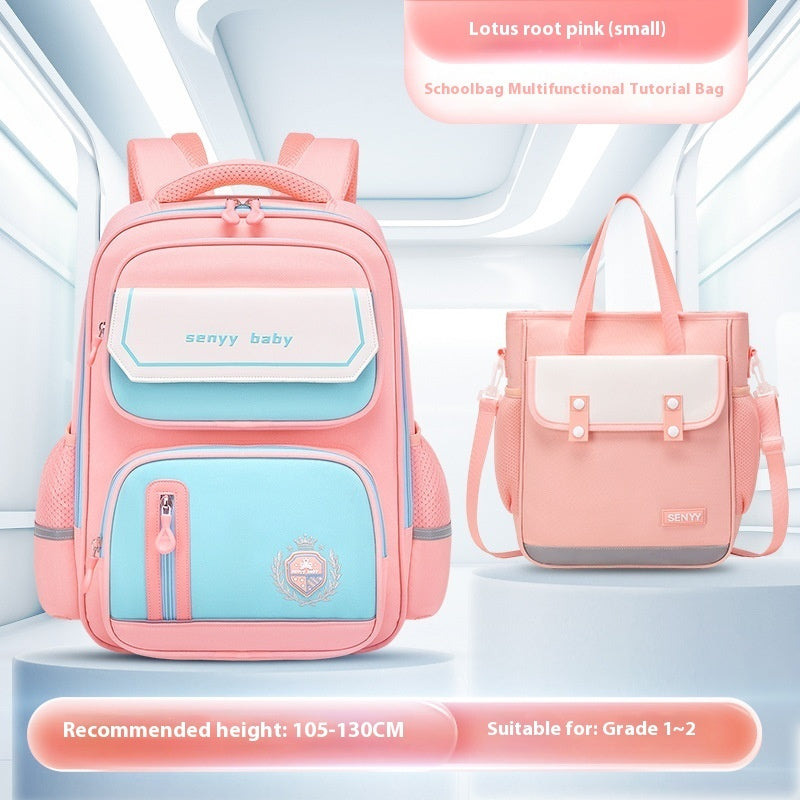 Mochila infantil con protección para la columna vertebral, impermeable, de tela Oxford de gran capacidad