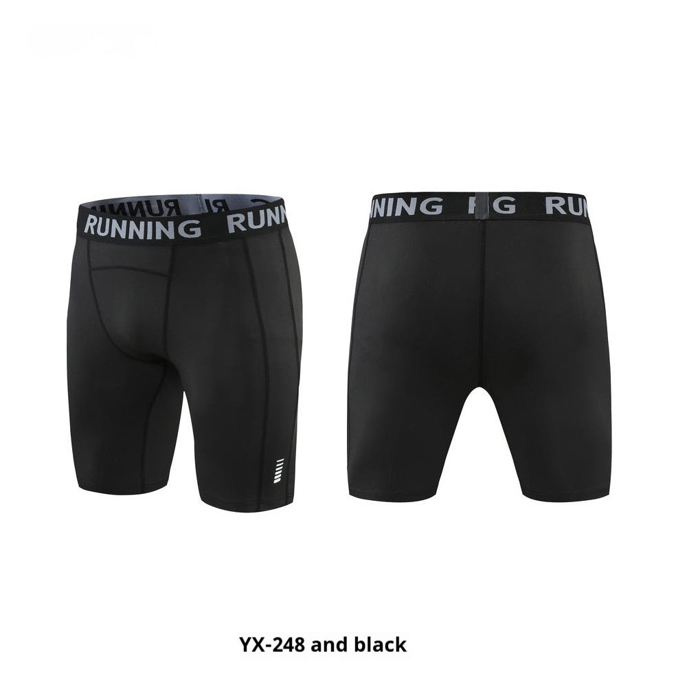 Pantalones deportivos y de fitness de cinco cuartos de alta elasticidad para hombre