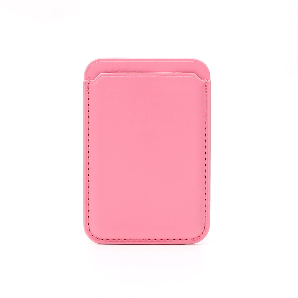 Compatible con Apple, funda protectora para teléfono móvil con tarjetero magnético, funda de piel MagSafe.