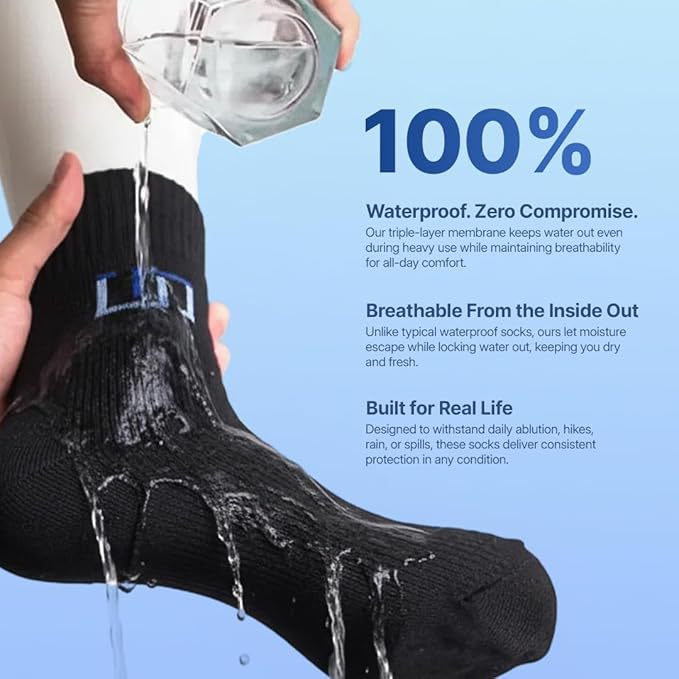 Calcetines impermeables que te mantienen abrigado y ofrecen una excelente resistencia a la abrasión.