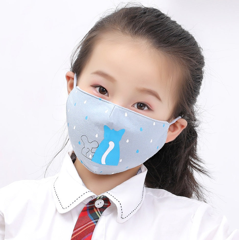 Mascarilla facial de algodón de cartón para niños y adultos