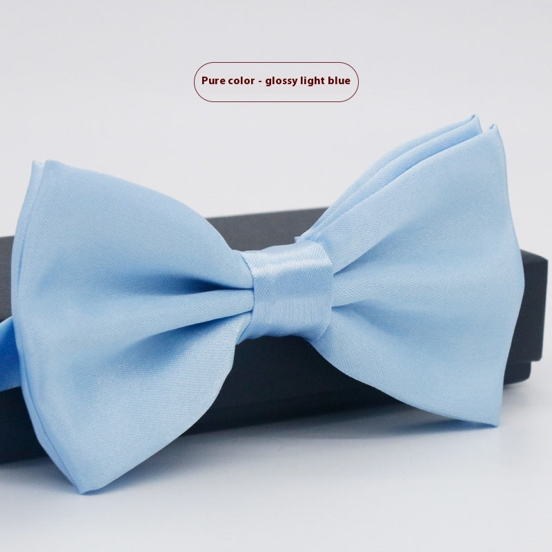 Corbata de lazo para novio, de color liso, para boda, negocios, informal, para hombre