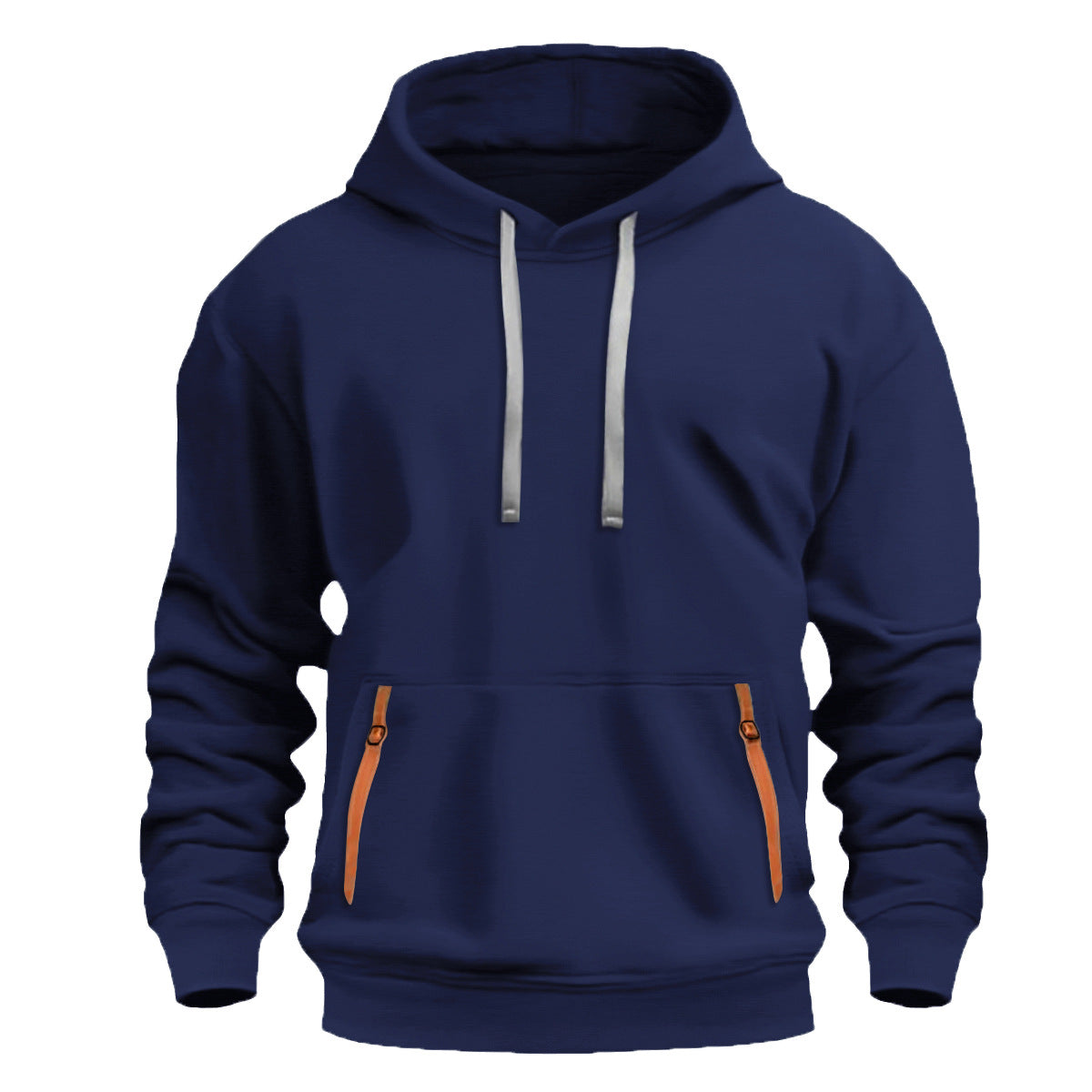 Nueva sudadera con capucha forrada de polar para hombre otoño-invierno
