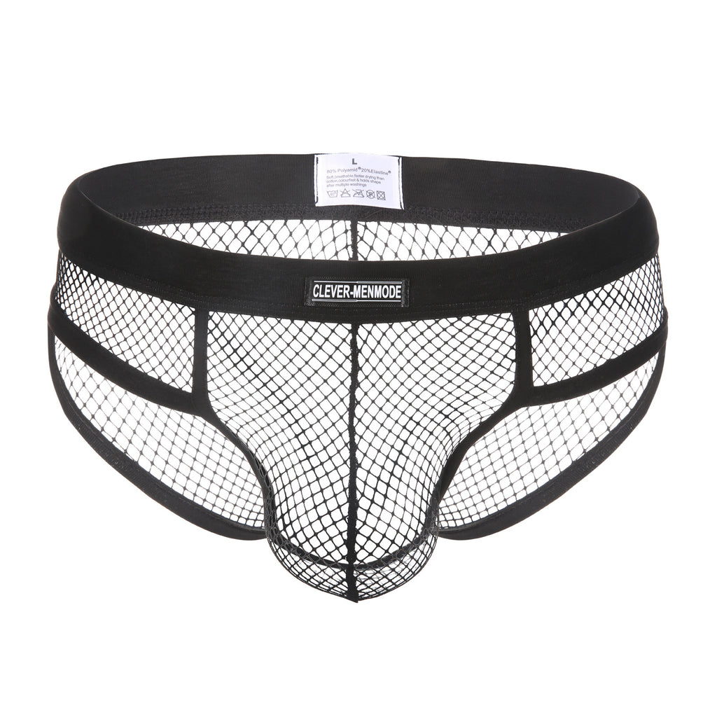 Calzoncillos de malla para hombre, diseño sexy de tiro bajo, nuevo estilo