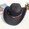 Sombrero de vaquero de lana de fieltro para montar a caballo para hombre