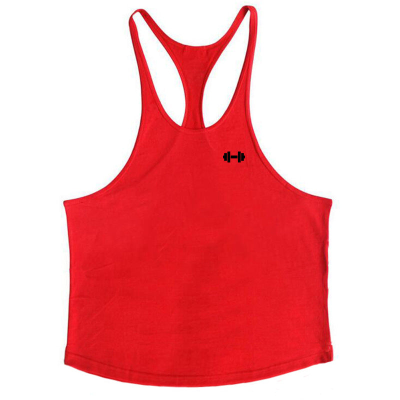 Camiseta de tirantes transpirable y holgada para hombre, ideal para entrenamientos y fitness en verano.