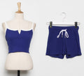 Conjunto deportivo y de ocio de dos piezas de fitness azul