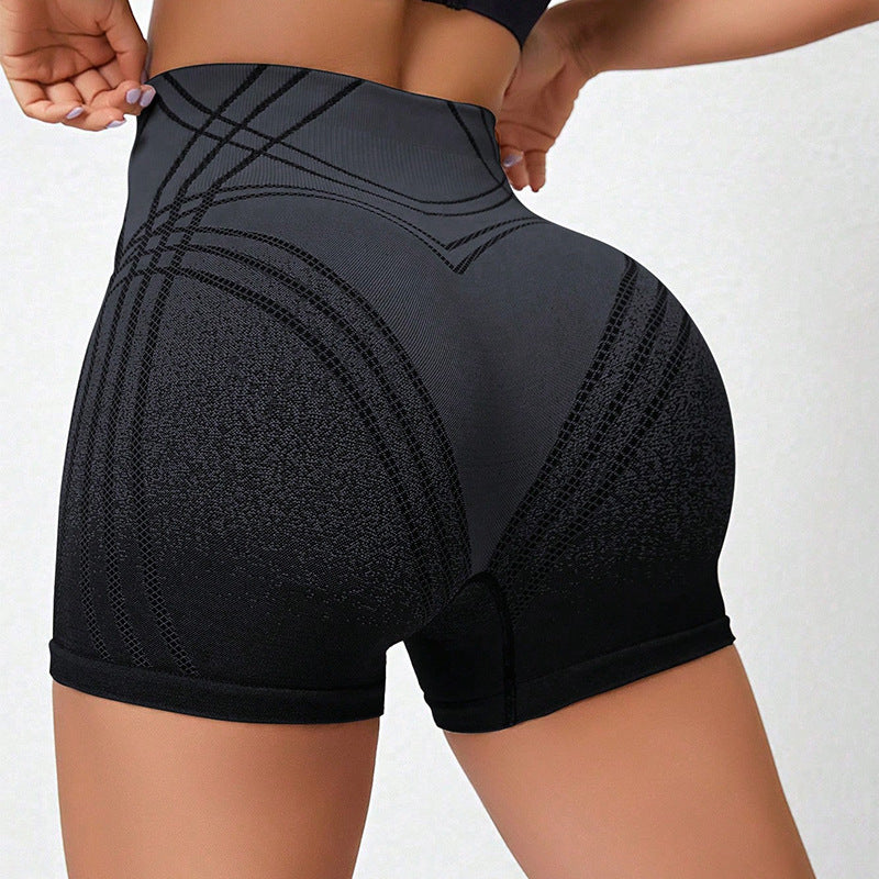 Pantalones cortos deportivos y de fitness con degradado para mujer