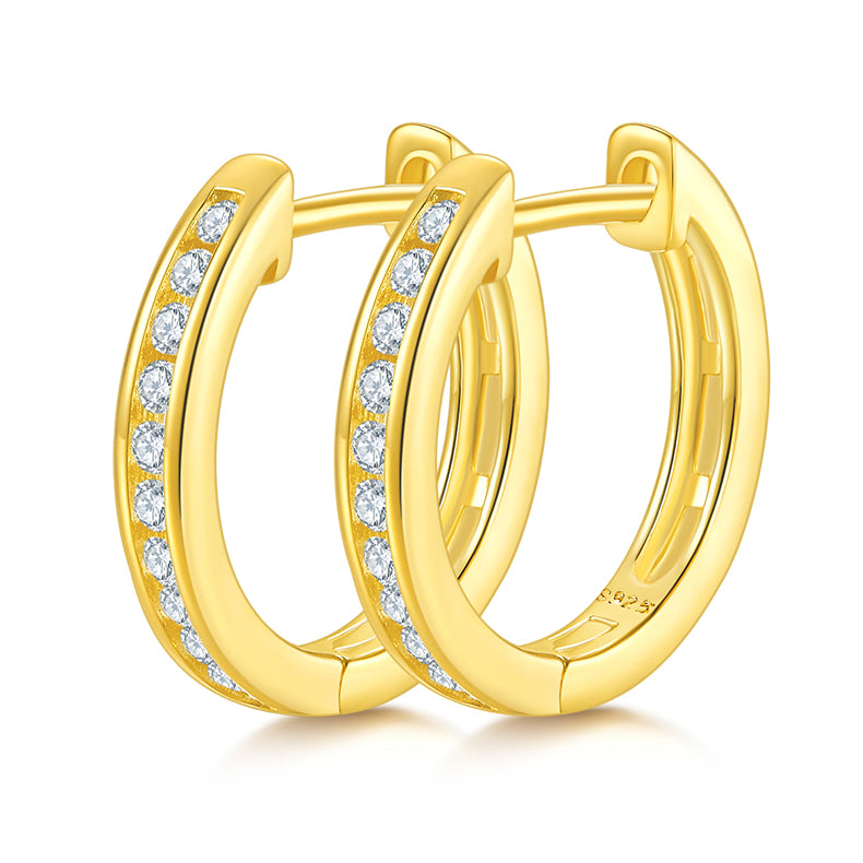 Top-quality Moissanite Luxury And Fashionable Light Luxury Jewelry Silver Stud Earrings S925 Silver Plated Platinum