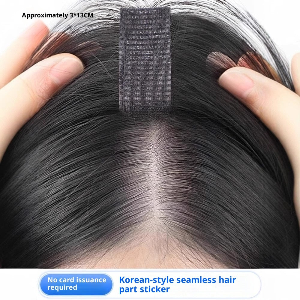 Peluca de cabello real con flequillo y cabeza de velcro