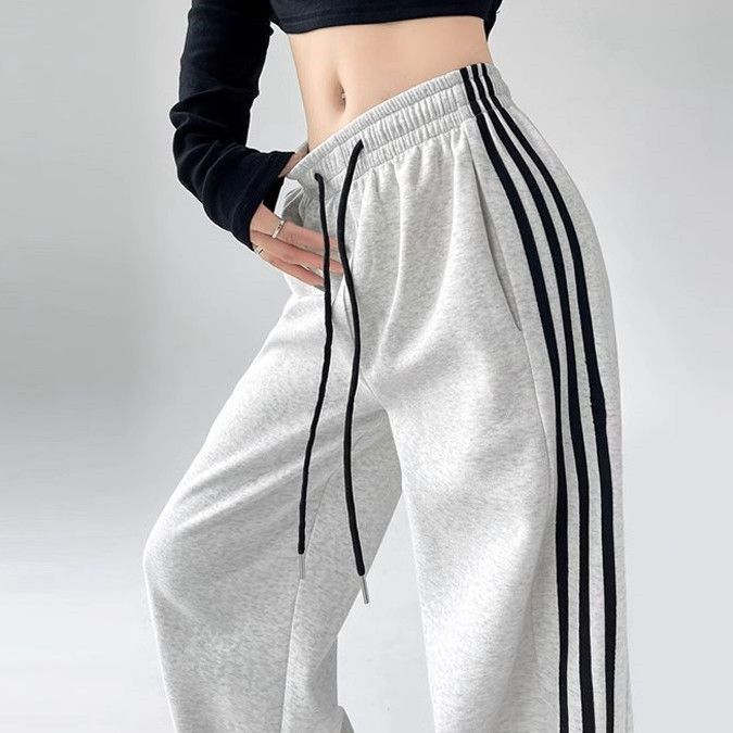Pantalones deportivos casuales de pierna recta para mujer con un toque tecnológico