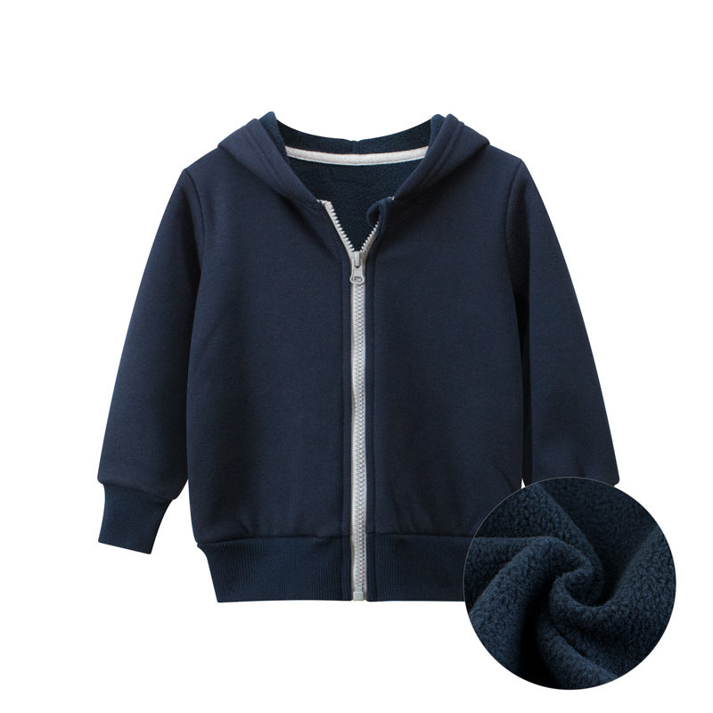 Chaqueta infantil con cremallera, suéter de forro polar, ropa de bebé