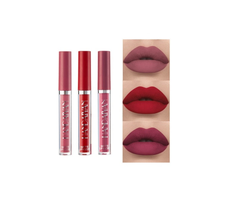 Brillo labial mate antiadherente, lápiz labial líquido mate que no se decolora