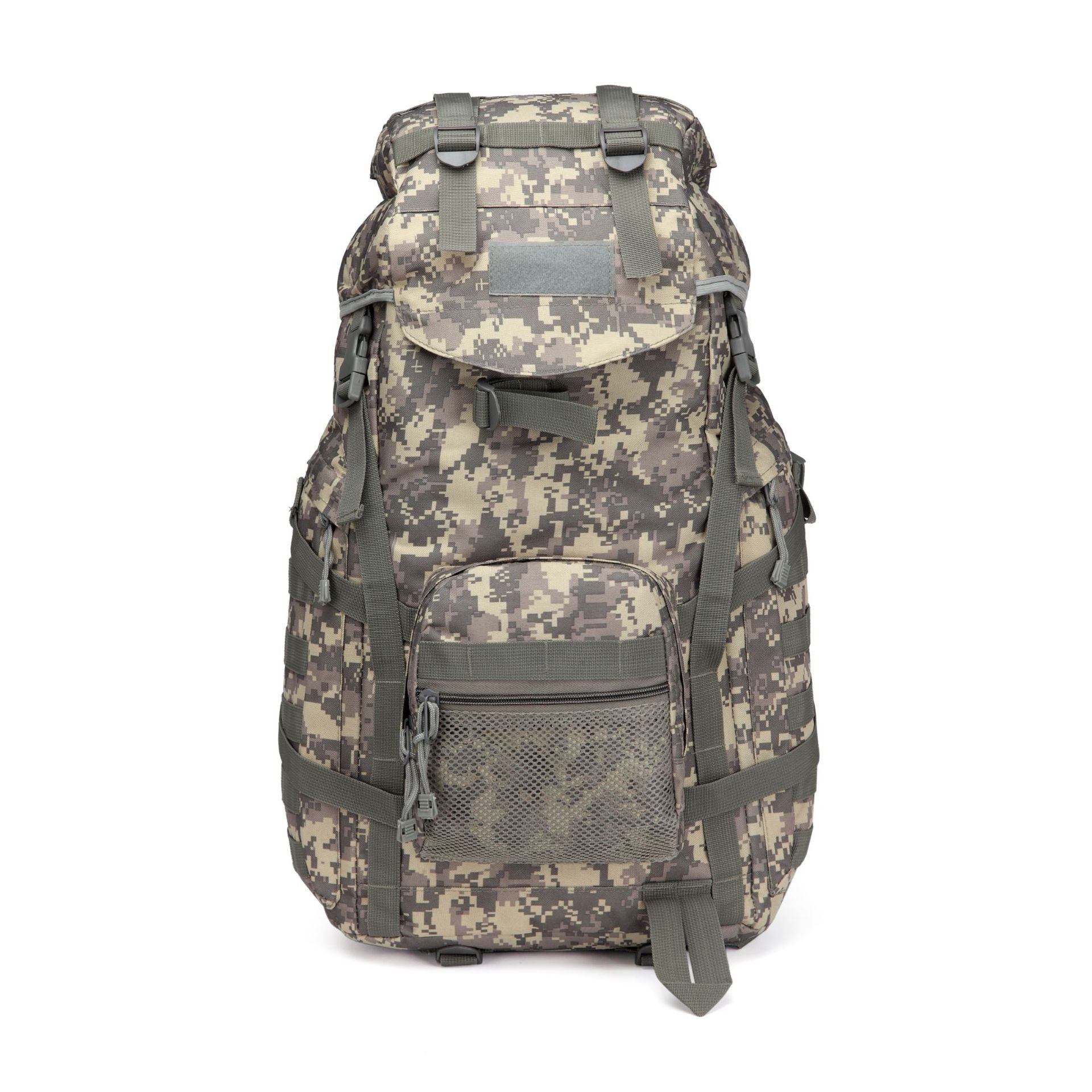 60L Camouflage Backpack For Camping  Hiking  Travel  And Cycling