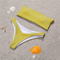 Tube Top Bandeau Bikini Set Women Strapless Two Piece Swimsuit Beach