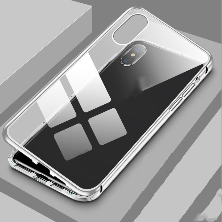 Funda magnética de vidrio de doble cara para teléfono móvil sin función anti-mirones