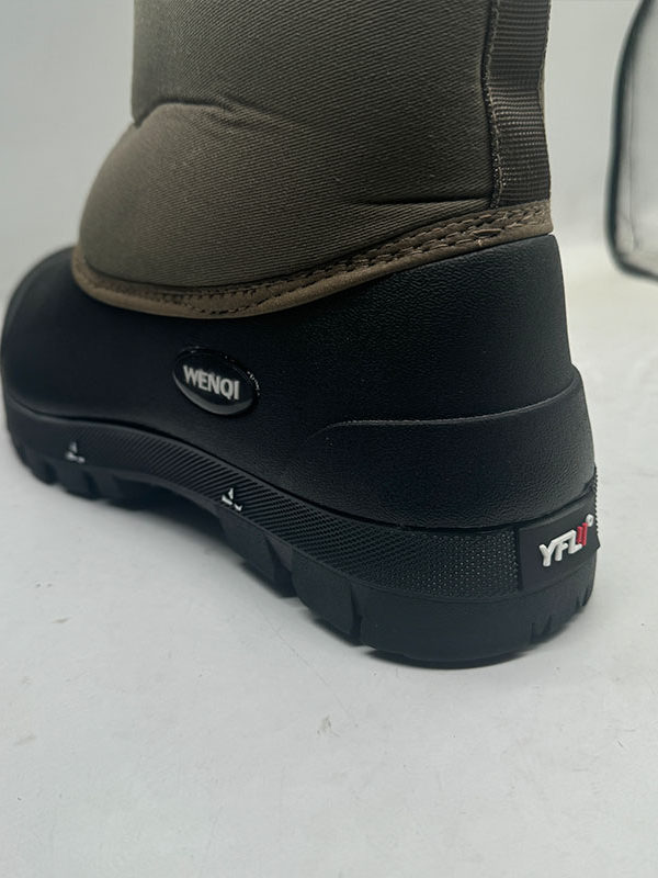 Botas de nieve de lana para exteriores, botas de trabajo con aislamiento para clima frío