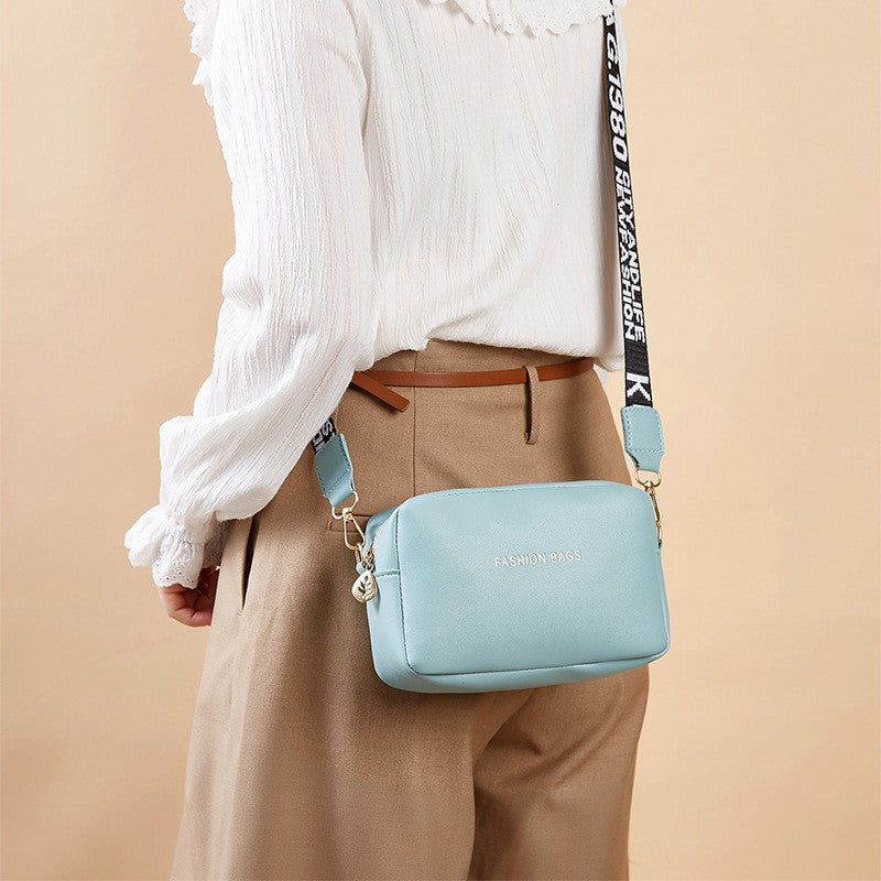 Bolso bandolera para mujer, estilo moderno y transfronterizo, con cremallera.
