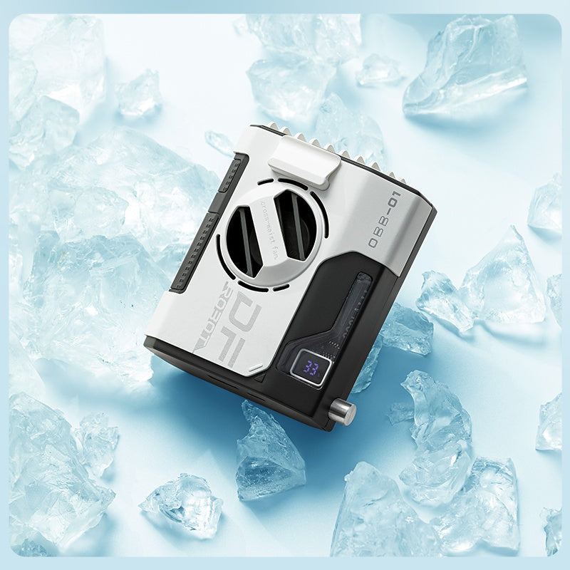 Ventilador de cintura para exteriores de viento fuerte, 5000 mAh, portátil, para colgar en el cuello, multifuncional, pequeño banco de energía
