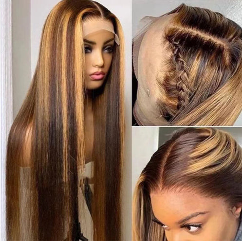 Pelucas de mujer de color, de longitud media y cabello liso
