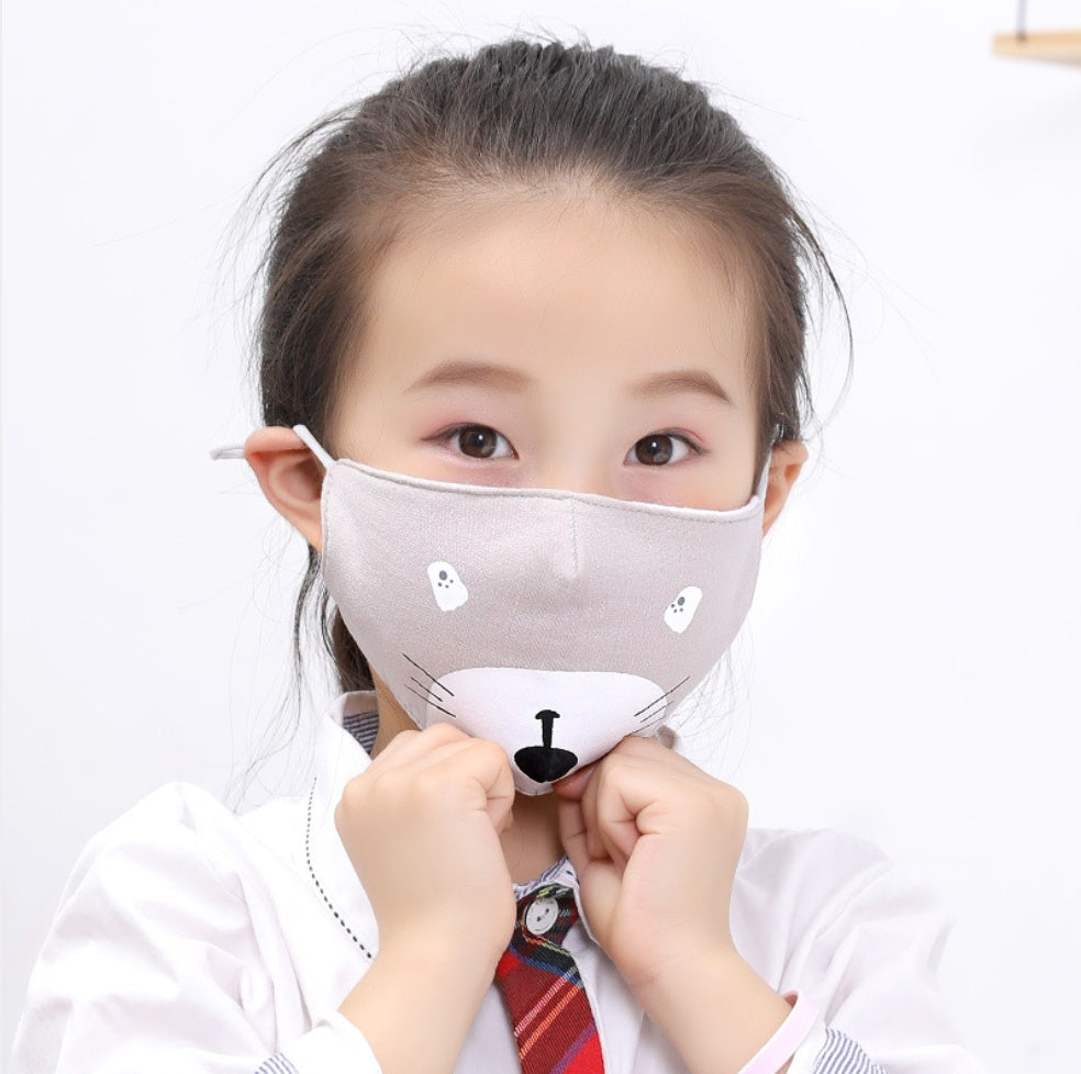 Mascarilla facial de algodón de cartón para niños y adultos