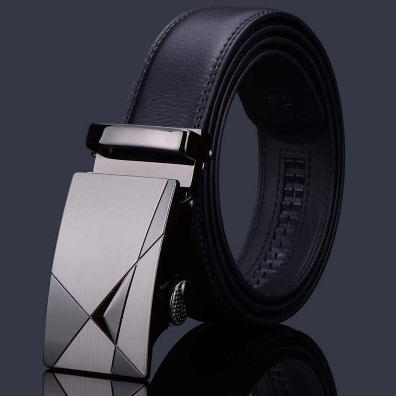Cinturón de cuero genuino para hombre con hebilla automática